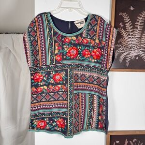 Savanna Jane Floral Embroidered Top(S)